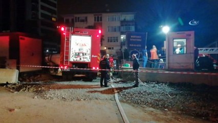 Hızlı tren inşaatı alev alev yandı