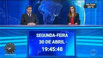 Inicio e encerramento do SBT Brasil (30/04/18) com Carlos Nascimento e Karyn Bravo