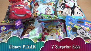7 Surprise Eggs Disney Pixar Toy Story Cars Disney Princess Sofia The First Tsum Tsum Bath Balls