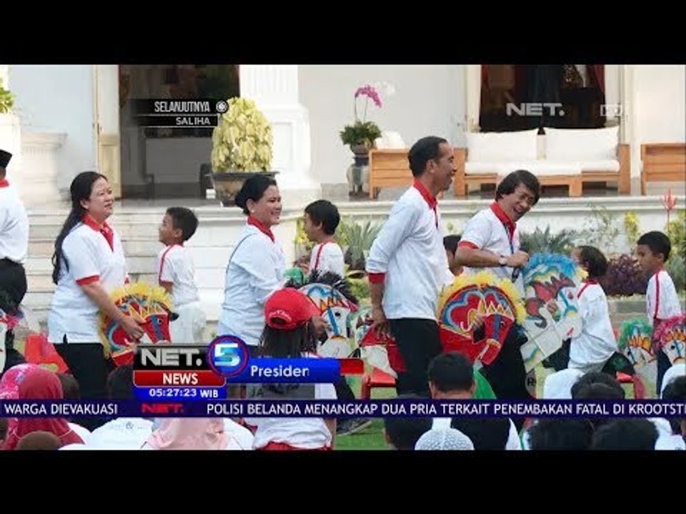 "Jam Main Kita" Presiden Jokowi Bermain Kuda Lumping Bersama Anak anak  -NET5
