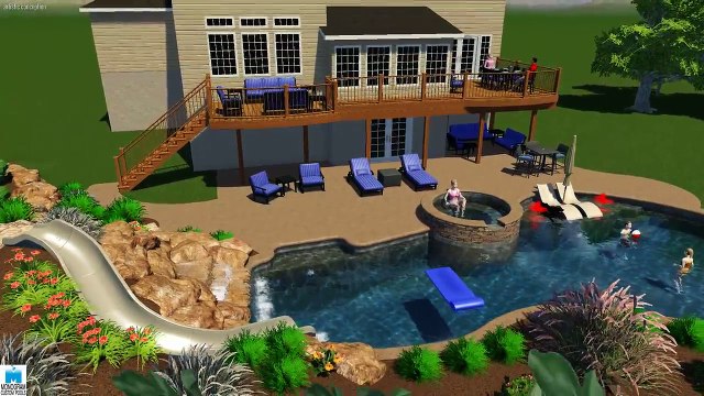 3d pool design by Monogram Custom Pools in Lehigh and Bucks County, PA