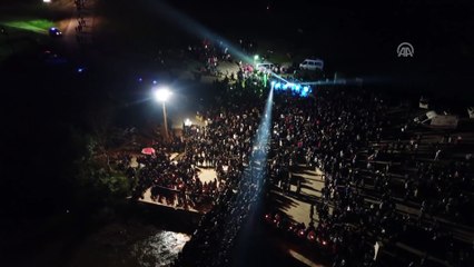 Dilekler Tunca Nehri'ne bırakıldı - Drone görüntüsü - EDİRNE