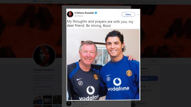 Ronaldo offers best wishes to Alex Ferguson