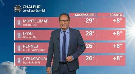 Météo lundi : de la chaleur partout, et des orages sur la moitié sud