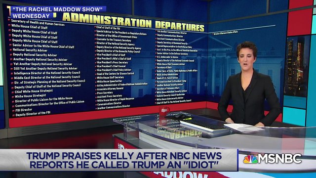 President Donald Trump & John Kelly Praise Each Other After 'Idiotgate' - The Last Word - MSNBC