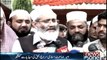 Sirajulhaq addresses media in Peshawar