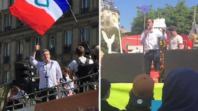 À la fête à Macron , Ruffin et Mélenchon inventent le discours en marchant