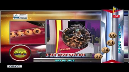 PCSO 9 PM Lotto Draw, May 6, 2018