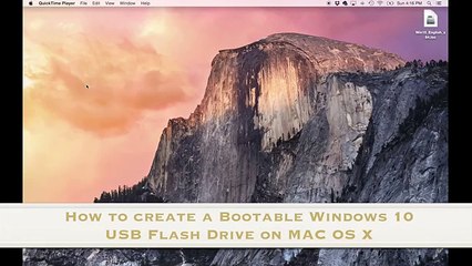 Download Video: Create a Bootable USB Flash Drive for Windows 10 on MAC OS X