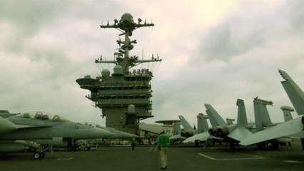 المقاتلات الأمريكية تطلق غاراتها على داعش من البحر المتوسط