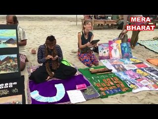 Foreigners Set Market On The Goa Beach  , India