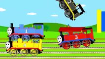 LEARN COLORS w Thomas Train in Cartoon for Children - Trains For Kids - Car Parking Learning Video