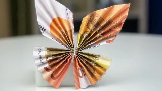 Geldschein falten SCHMETTERLING: Hochzeitsgeschenk aus Geld basteln