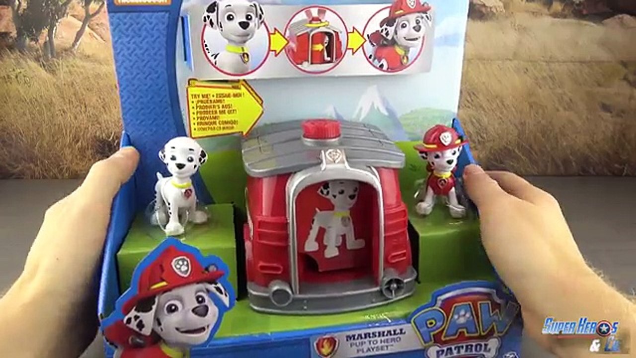 Pat Patrouille Marcus Niche Magique Chiot Pup To Hero Jouet Toy Review Patrulla Canina Juguetes