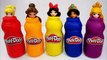 Play-Doh Disney Princess Bottles Body Surprise Eggs!! Learn Colors Finger Family Nursery Rhymes