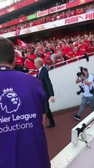 The moment the boss walked out of the tunnel... Arsène Wenger Final  Match With Arsenal