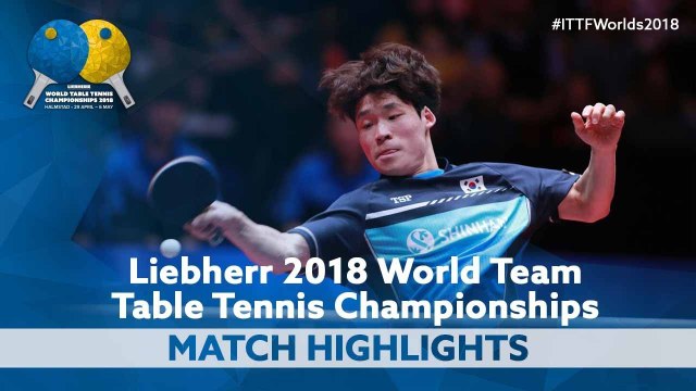 2018 World Team Championships Highlights | Dimitrij Ovtcharov vs Jang Woojin (1/2)