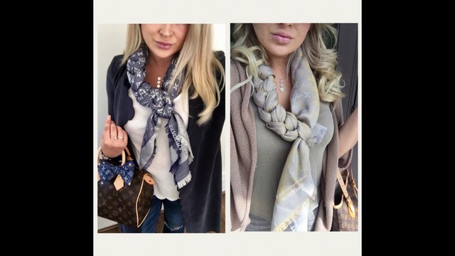 How to tie a Louis Vuitton shawl styling video - Nodding Ladies Braid