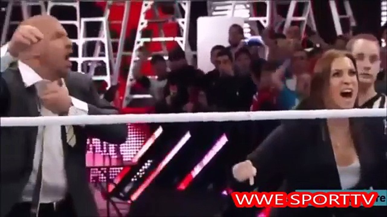 WWE Raw Roman Reigns destroy Triple H in HIs angry