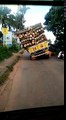 Truck Falling down because of heavy Over loading....!!!