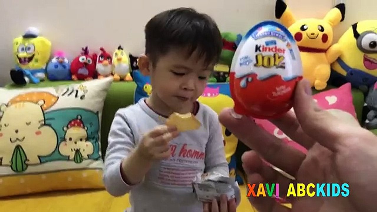 Easter Egg hunt on the Outdoor Playground park for kids - Kinder Joy SURPRISE EGGS W/ Xavi ABCKids