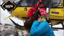 Rescate de dos montañeros heridos por ALUD de NIEVE en Cabrales, Picos de Europa, Asturias