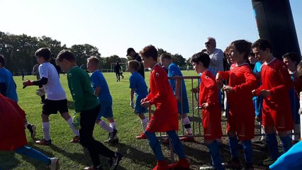 Entrée des joueurs finale USH - FCCP à Coetmieux