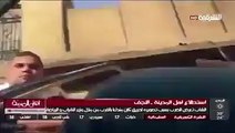 شاهد حماية عبطان وزير الشباب والرياضة يقعون ضرباً بشاب عراقي لانه صور حريق بقرب منزل عبطان !!