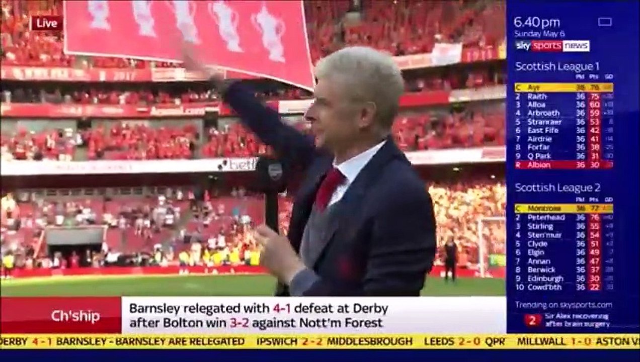 Arsenal rend hommage à Arsène Wenger !