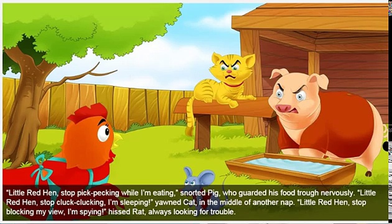 The story of The Little Red Hen In English Talking Before Sleep For Kids