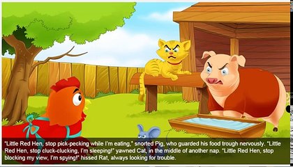 The story of The Little Red Hen In English Talking Before Sleep For Kids