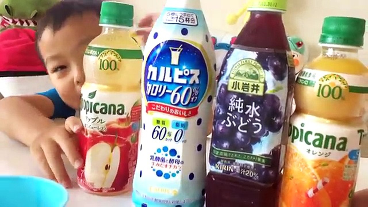 アンパンマンのかき氷！ジュースやカルピスでカキ氷を作る【こうちゃん】Anpanman & Shaved Ice! Juice & CALPICO ice!