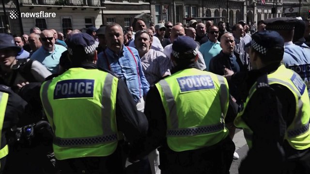 Far right attack anti-fascists at London protest