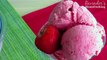 Eggless Strawberry Ice Cream -Only 3 ingredients/without ice cream makerस्ट्रॉबेरी आइसक्रीम विधि