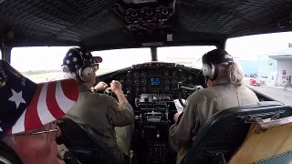 Boeing B-17 Flying Fortress flight with cockpit view and ATC
