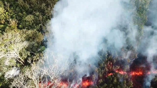 Un drone a filmé les coulées de lave suite à l'éruption du volcan Kilauea ! Impressionnant !