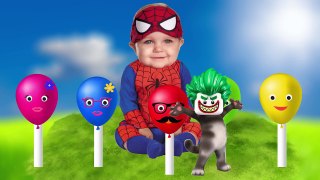 Boss Baby Learn Colors with Colorful Balloons Finger Family Songs Collection