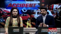Collision between Mazda and ChingChi Rickshaw on Indus Highway Hyderabad