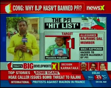 BJP rips apart 'PFI-Cong link'; why BJP hasn't banned PFI, asks Congress