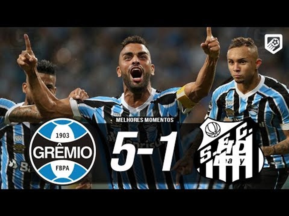 Grêmio 5 x 1 Santos (HD) MASSACRE NA ARENA - Go...