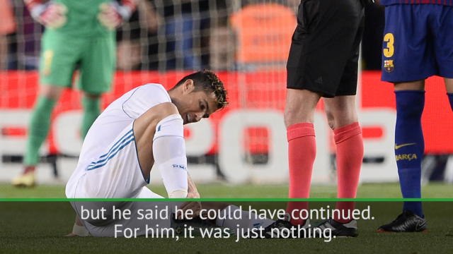 Ronaldo felt he could have played on - Zidane