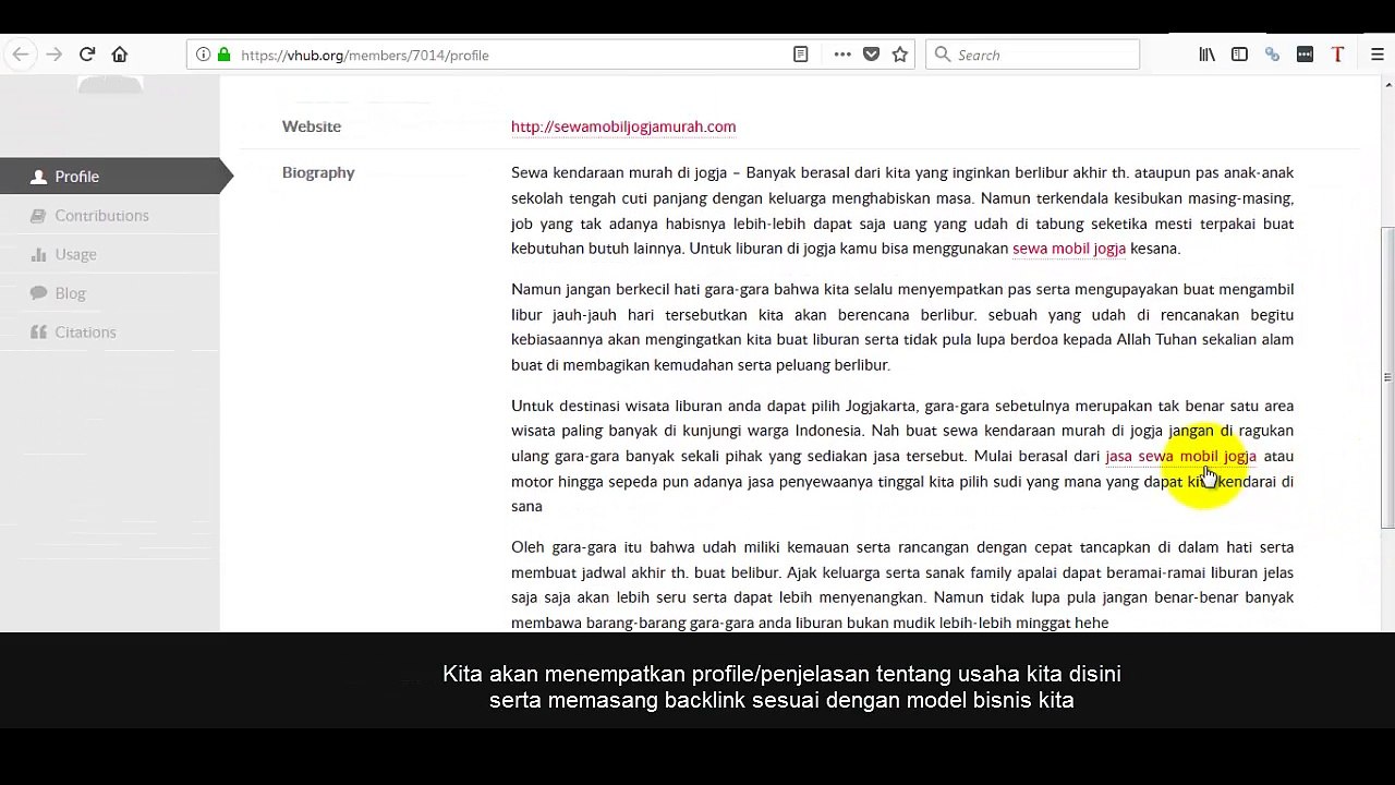 Cara membuat backlink profile