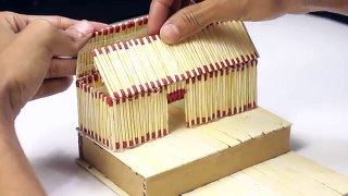 How to Make Match House Fire at home match stick house fire