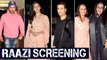 RAAZI Special Screening | Alia Bhatt, Ranbir Kapoor, Soni Razdan, Karan Johar And Other Stars Arrive