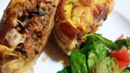 الباف باستري بحشوة اللحمة والجبنة ابداع