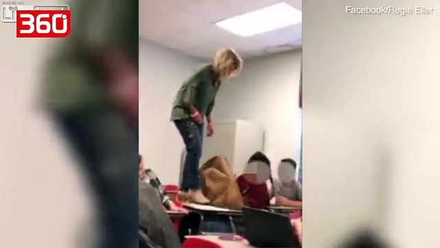 Nxënësin e kishte zënë gjumi në klasë, veprimi që bën mësuesja e tij për ta zgjuar po bën xhiron e rrjetit (360video)