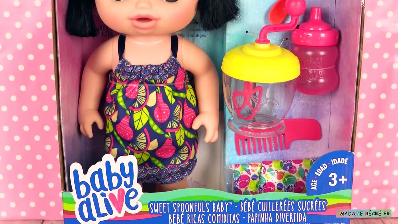 Poupée Baby Alive Boit son Biberon Bébé Cuillerées Sucrées