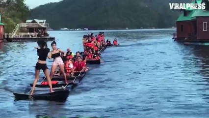 Boating Lake Complete With Dancers