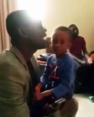 Le duo Pape Diouf et son fils