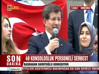 BAŞBAKAN DAVUTOĞLU VE 46 GÖREVLİ ANKARA'YA İNDİ
